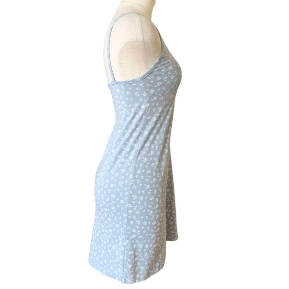 Brandy Melville Blue Floral Mini Dress One Size - Picture 4 of 8